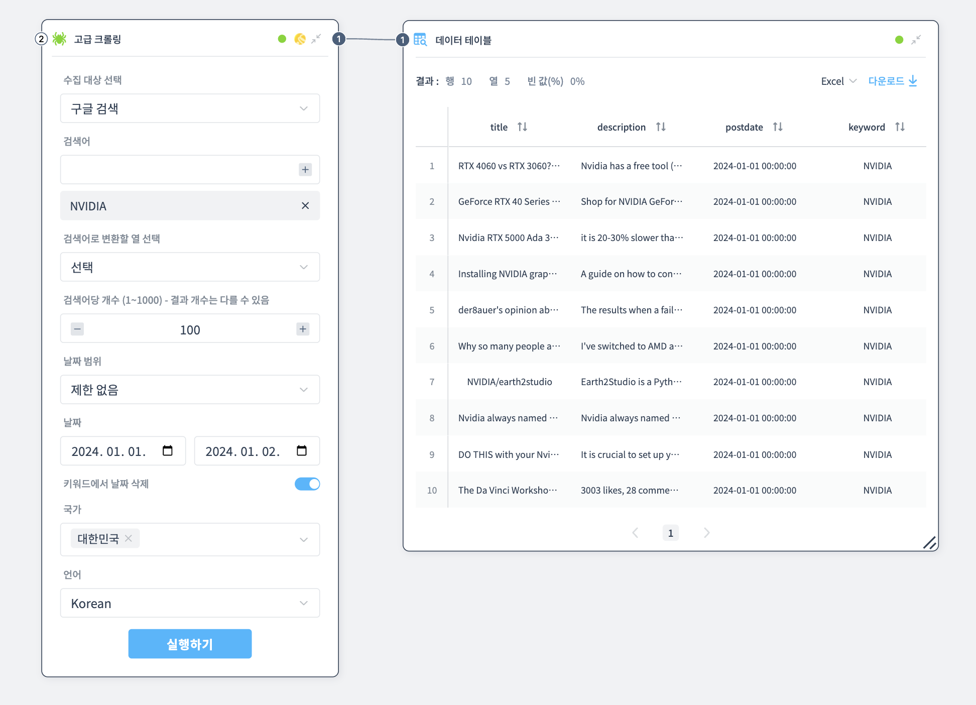 고급 크롤링 노드 예제