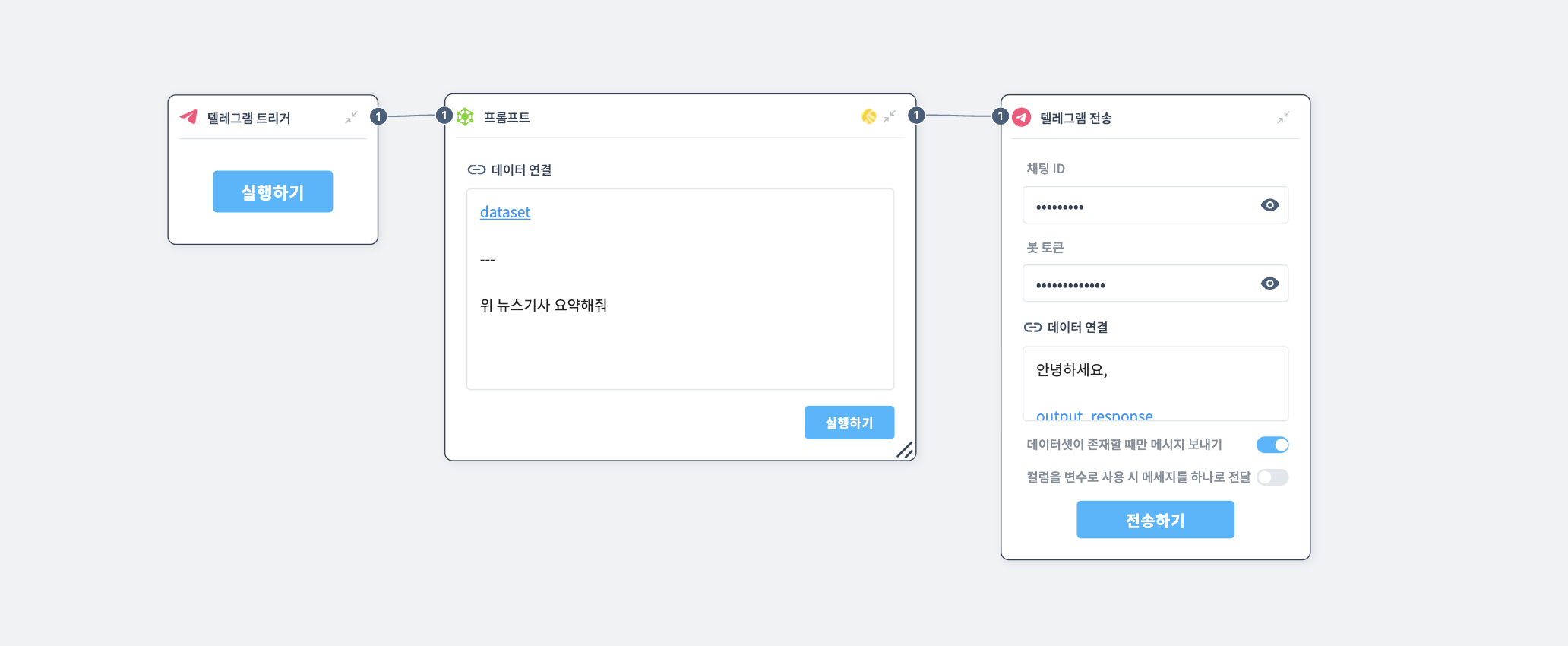 텔레그램 트리거 예제